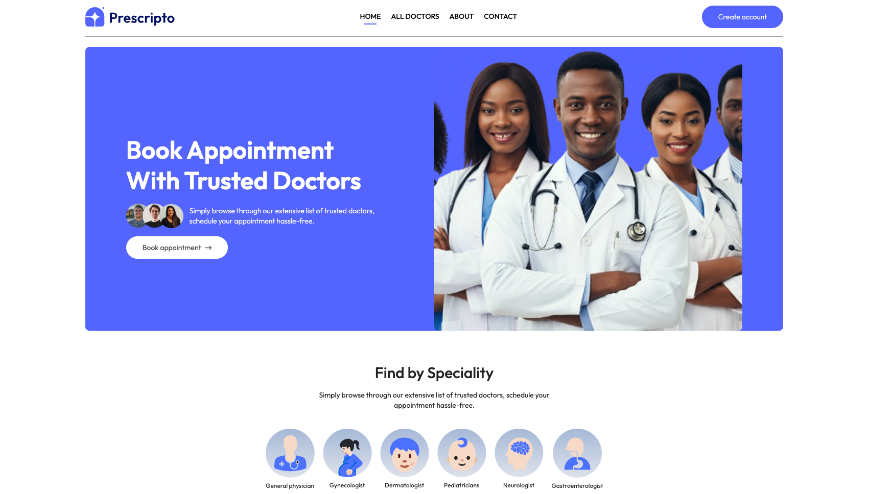 Dr Appoint Project - Dashboard View